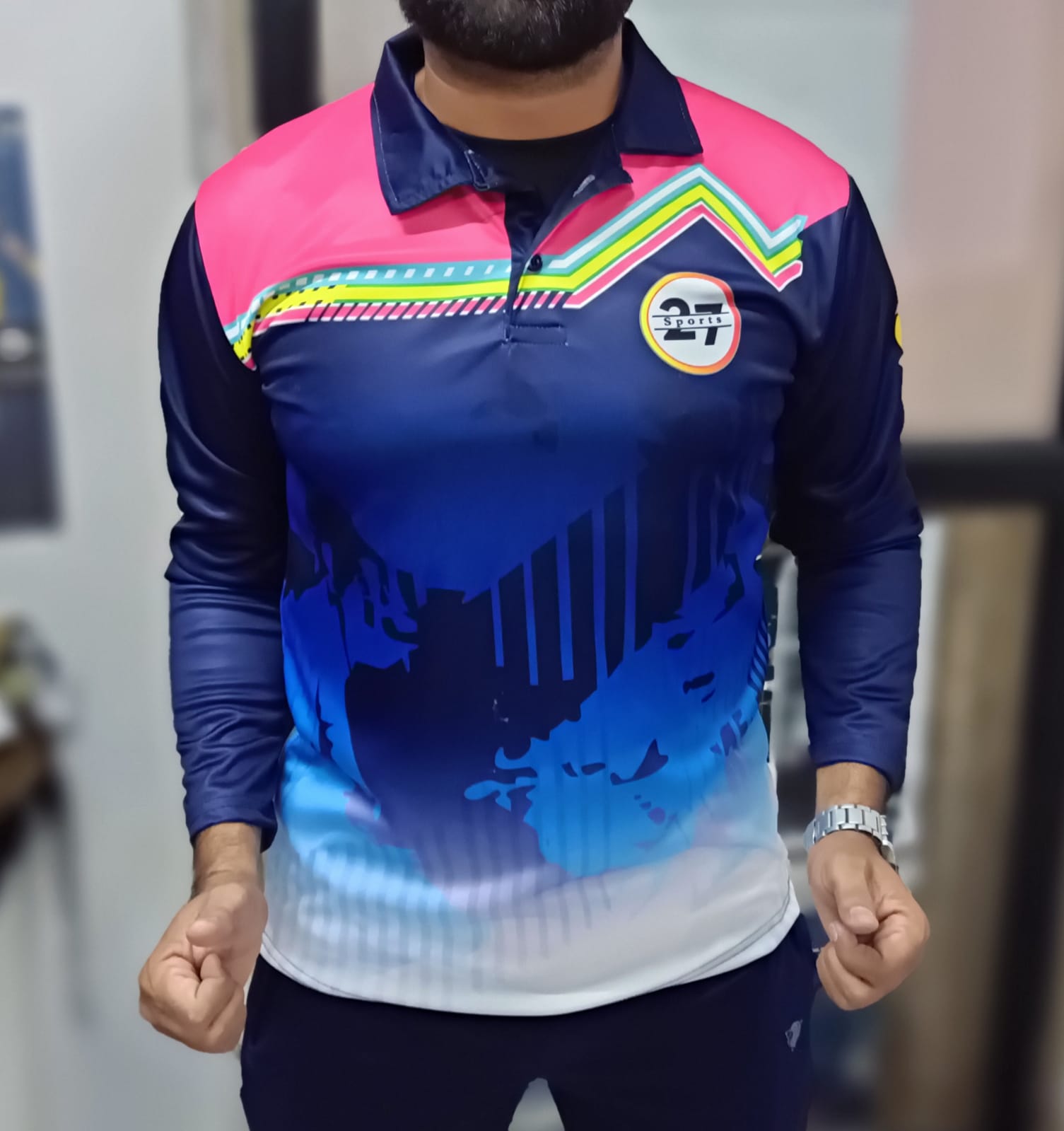 02. BLUE 27 BRAND CRICKET JERSEY 2727Sports