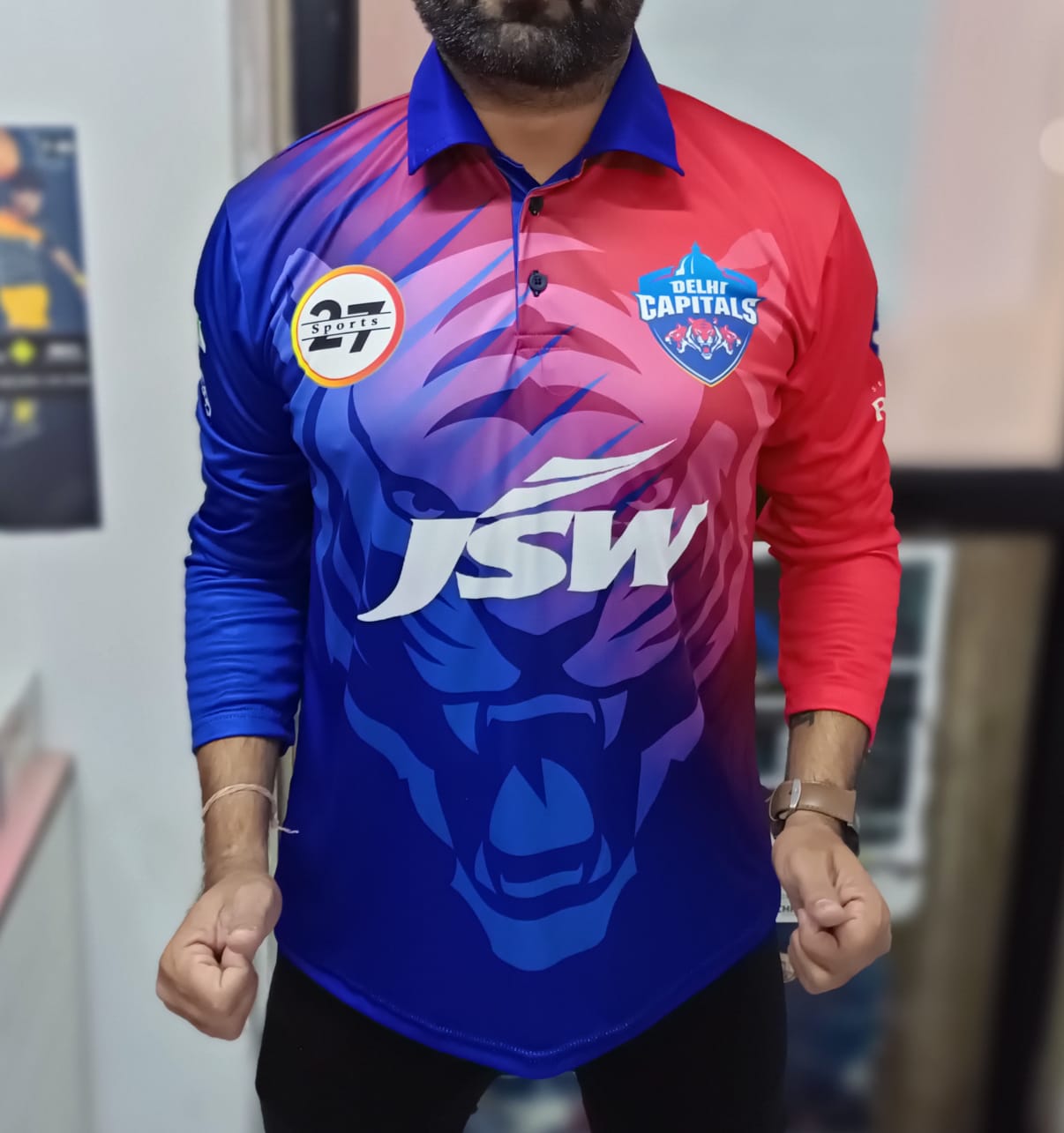  Whitedot Delhi Capitals IPL Replica Cricket Jersey 2022…  (X-Small - 36) Red, Blue : Clothing, Shoes & Jewelry