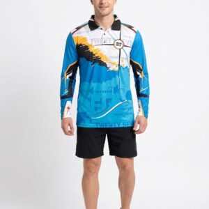 2727 SPORTS FULL SLEEVE WHITE AND SKY NEW CRICKET JERSEY DELHI