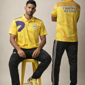 NEW 2727 SPORTS YELLOW COLOR JERSEY DESIGN