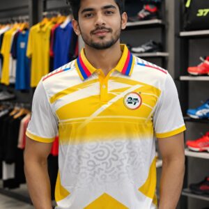 2727 SPORTS NEW TEES - HALF SLEEVE YELLOW AND WHITE