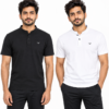 ChatGPT Image Sep 16, 2026, 02_03_06 PM Solid Regular Fit Casual Half Sleeves T-Shirt - White and black